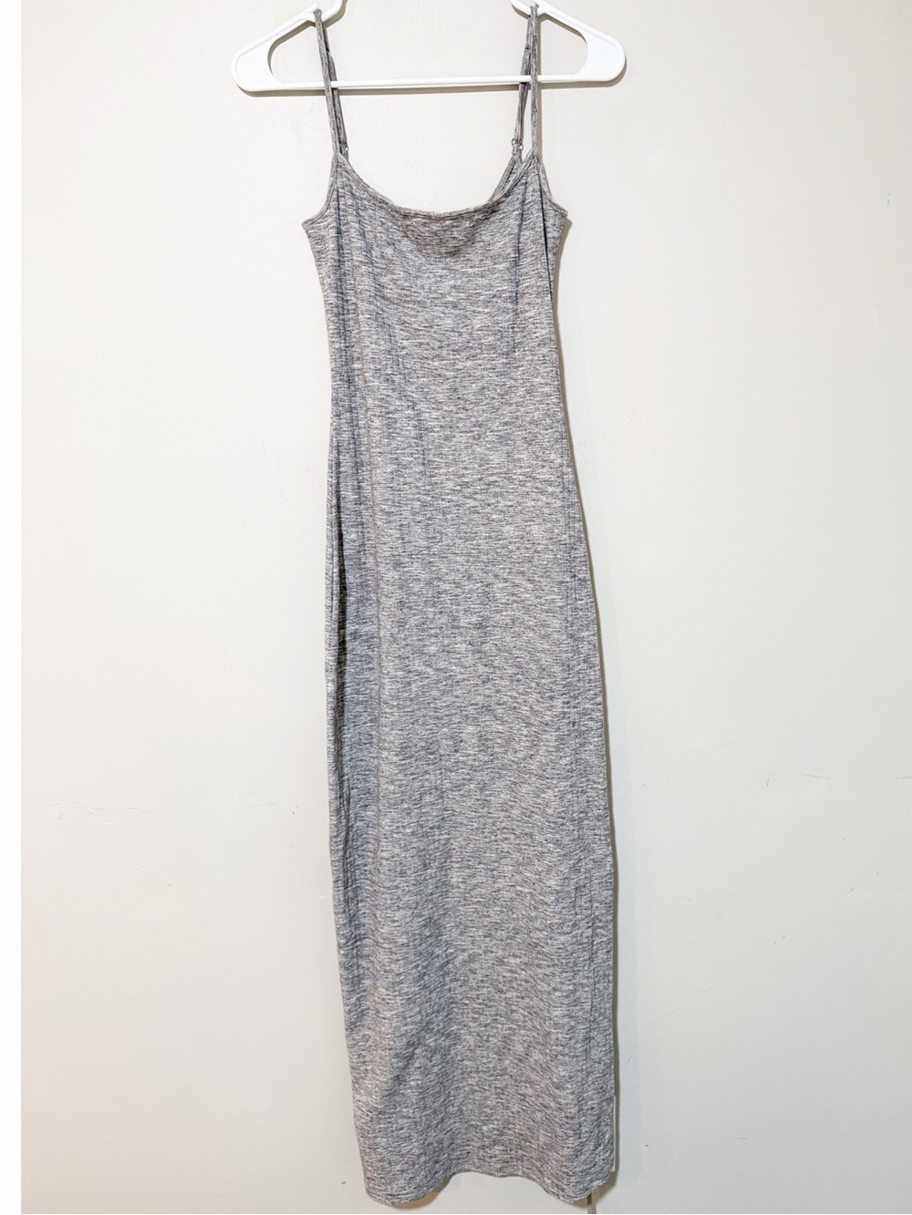 Aerie so soft cami ribbed maxi tank dress heathered gray 90s size small